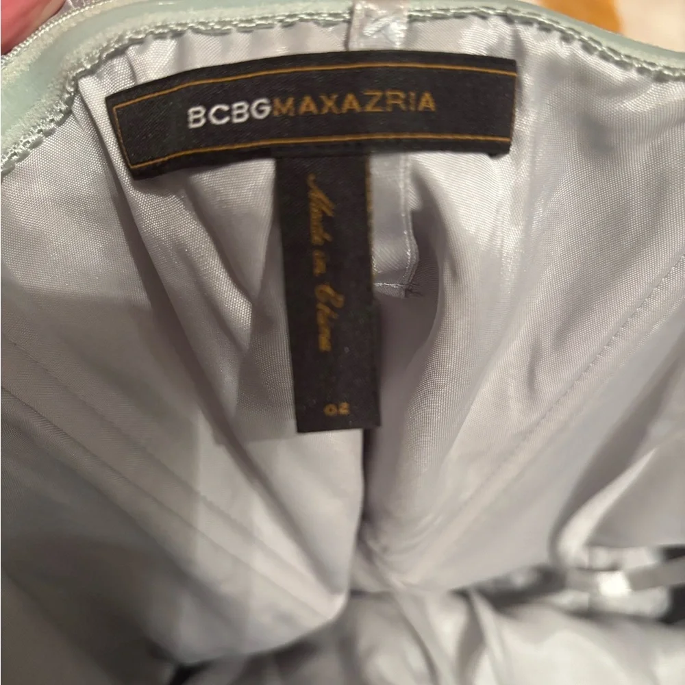 BCBGMaxAzria Strapless Blue Ruffle Dress - Picture 5 of 5